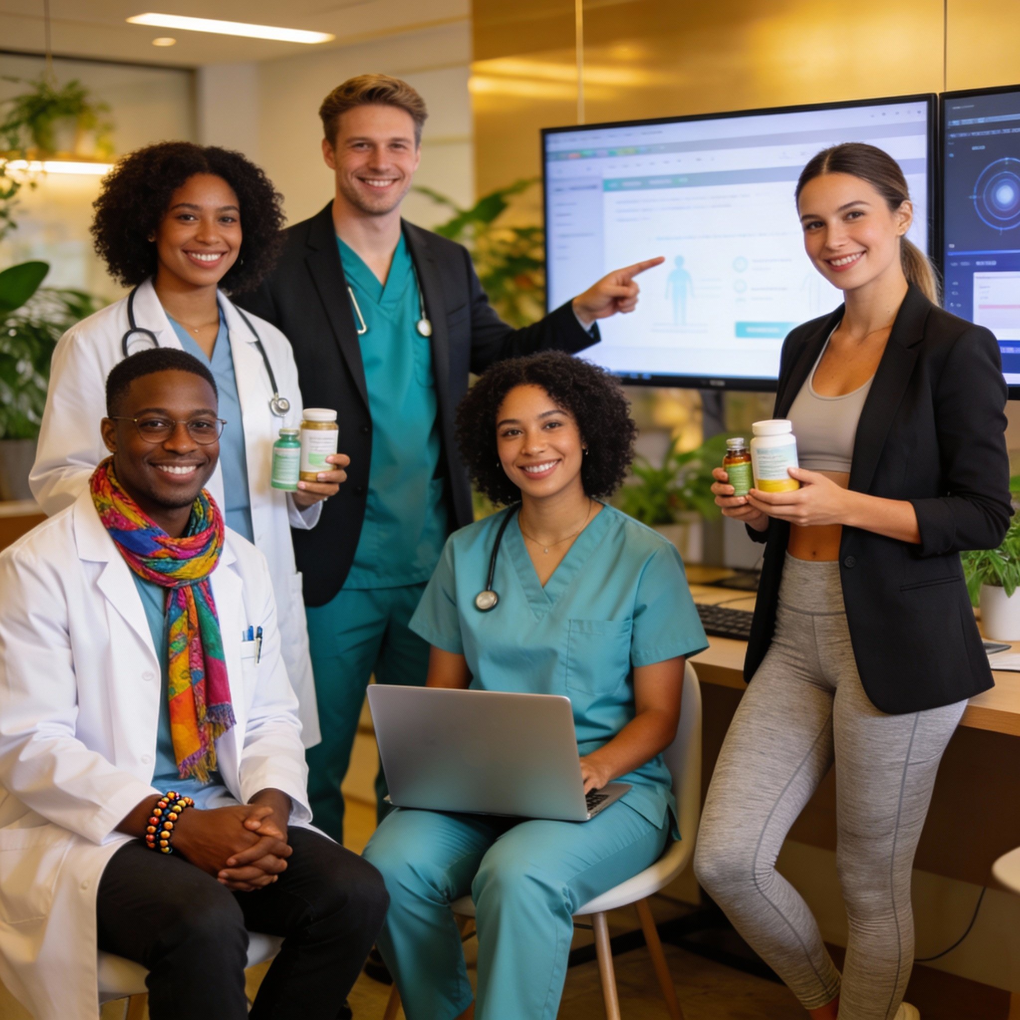 Diverse team of professionals